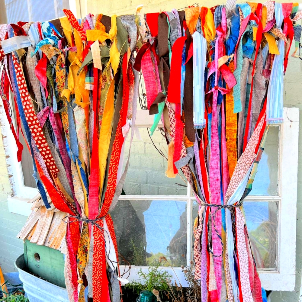 Gypsy Hippy Curtains Standard window size 70 strands 84" long MULTI COLor